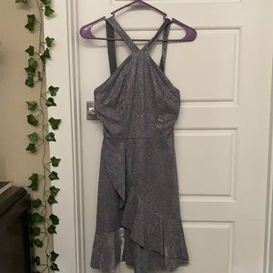 Silver glitter dress